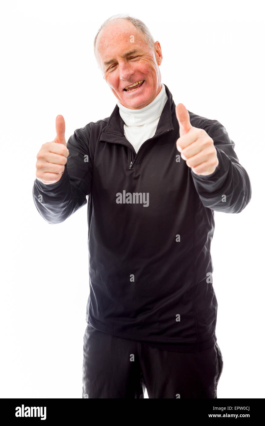 senior caucasian man isolated on a white background Stock Photo - Alamy