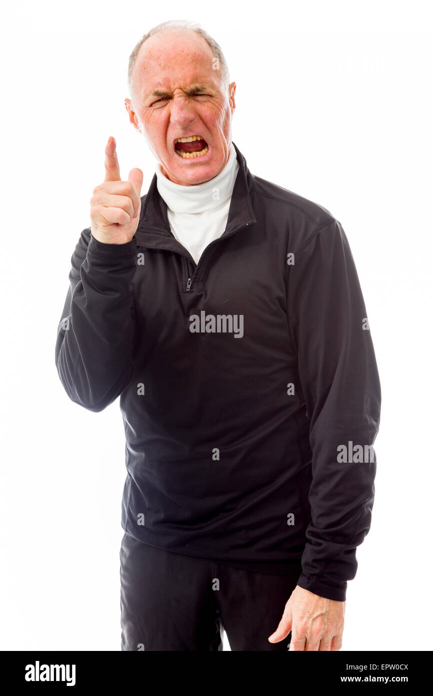 senior caucasian man isolated on a white background Stock Photo - Alamy
