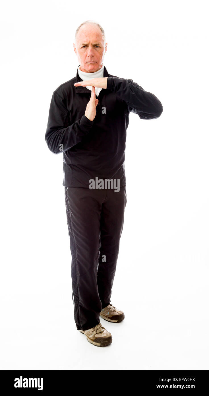 senior caucasian man isolated on a white background Stock Photo - Alamy