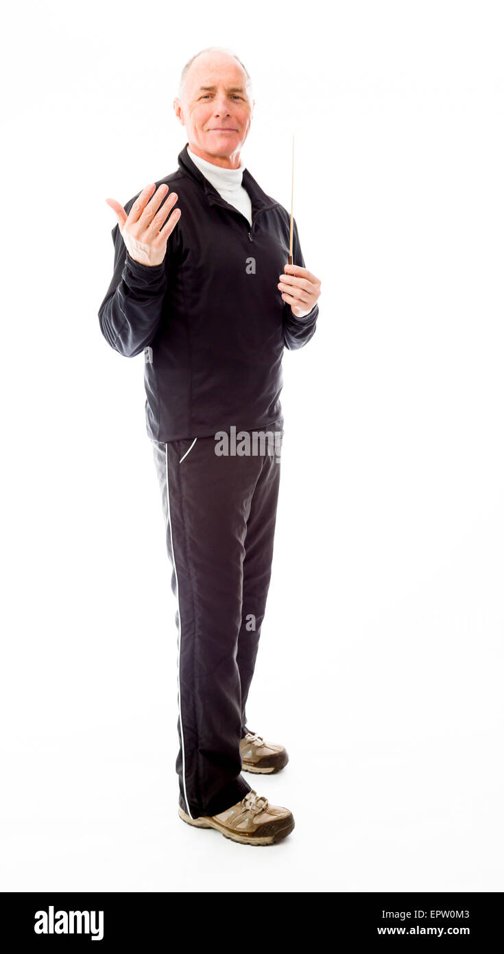 senior caucasian man isolated on a white background Stock Photo - Alamy