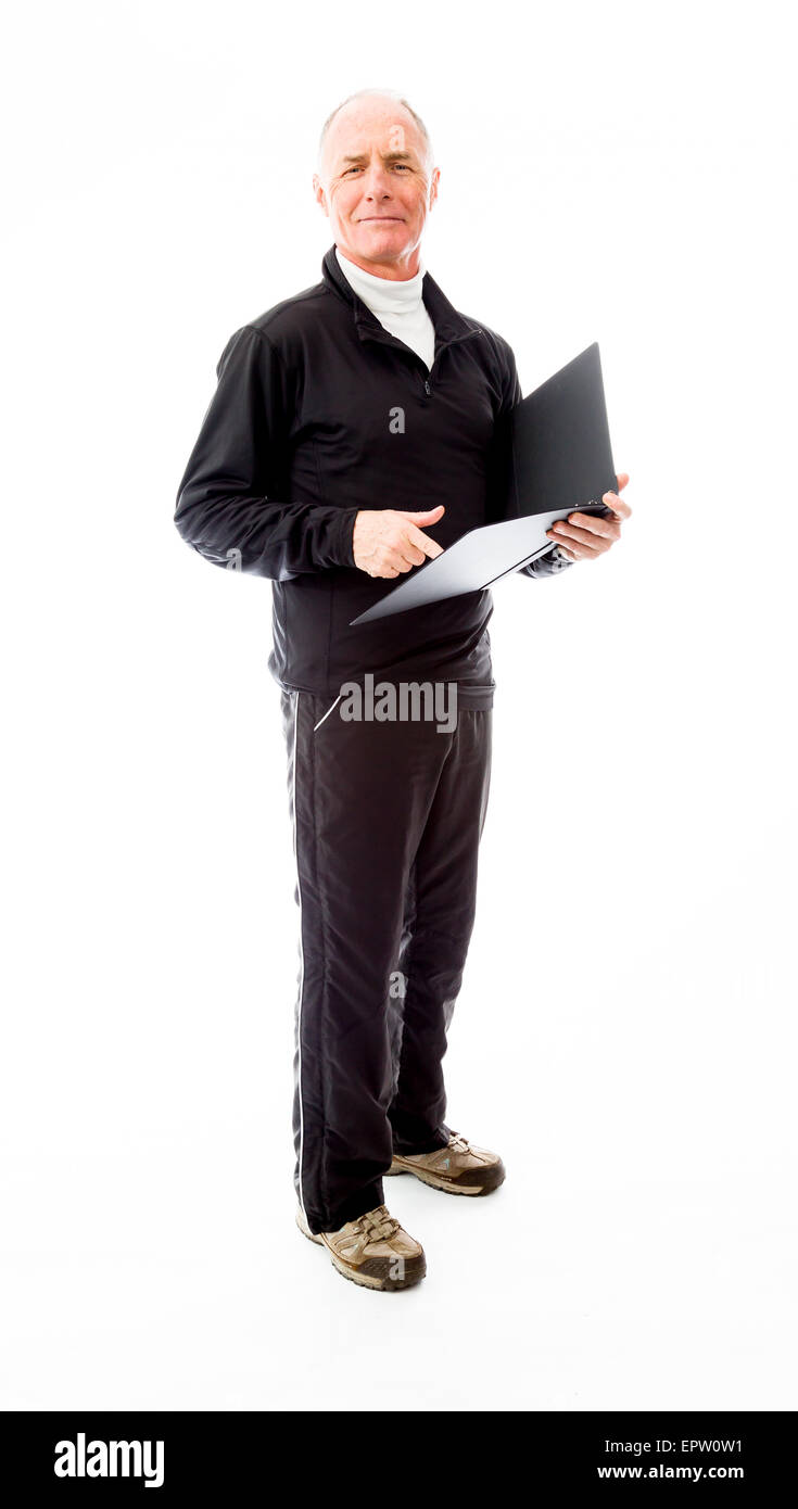 senior caucasian man isolated on a white background Stock Photo - Alamy