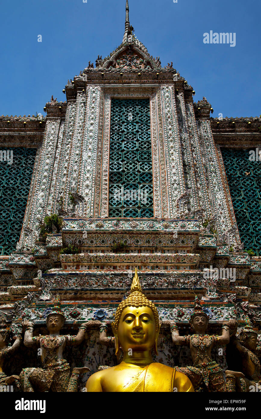 asia bangkok in temple thailand abstract cross colors roof wat and ...
