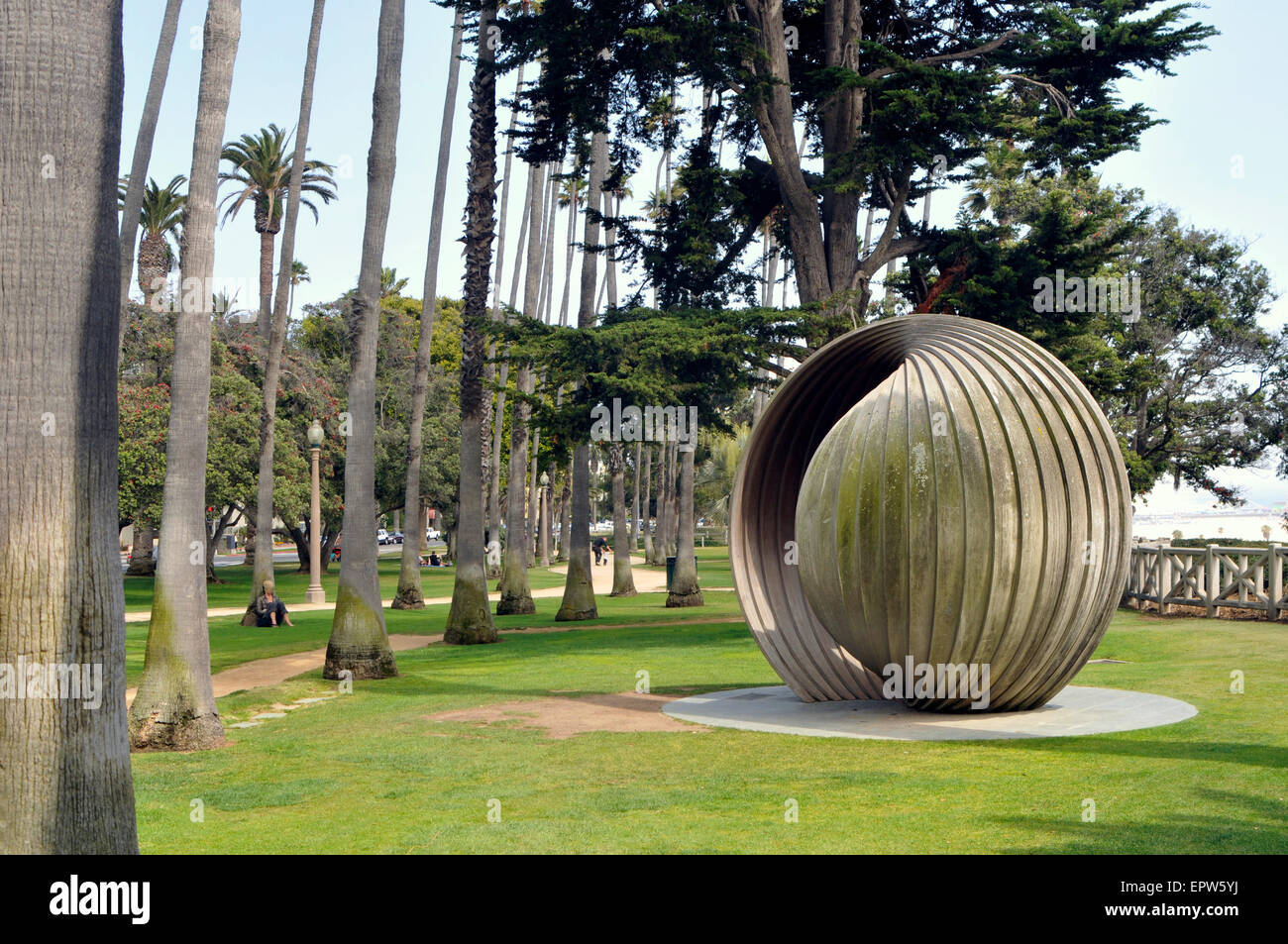 Santa Monica, 25-acre Palisades Park, Sculpture 'Gestation' Stock Photo