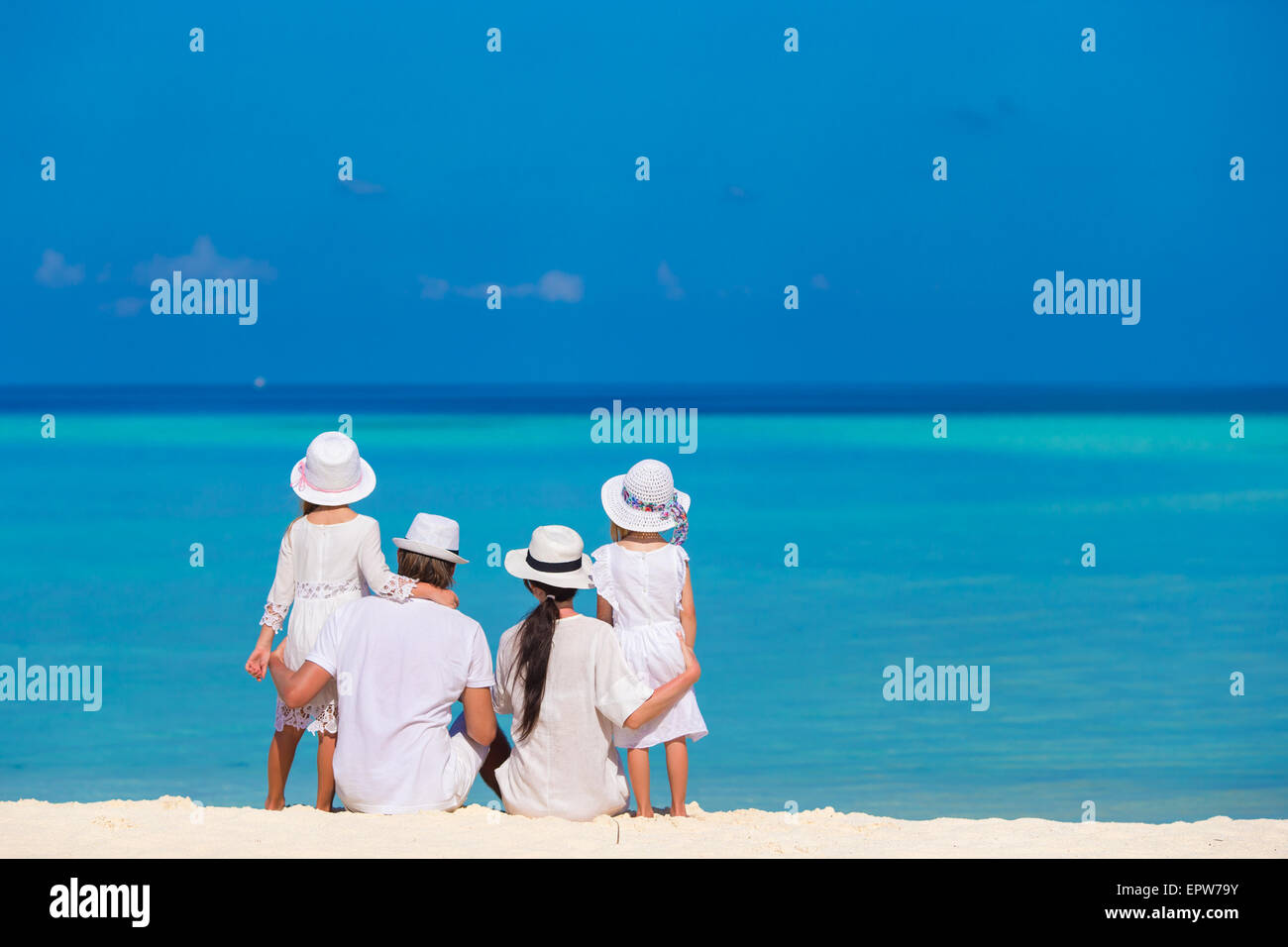 Caribbean beach young family hi-res stock photography and images - Alamy