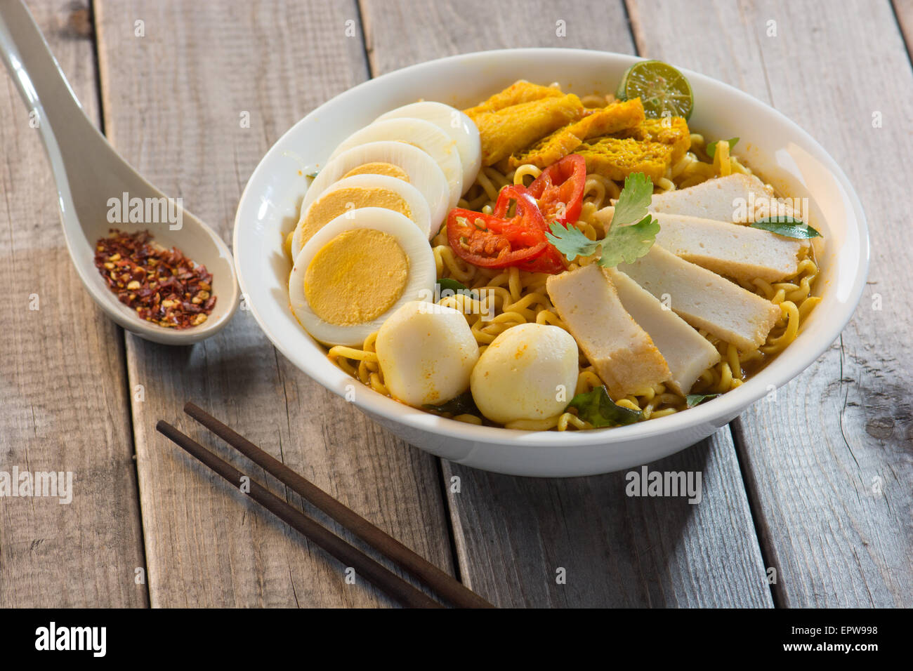 curry noddle Stock Photo