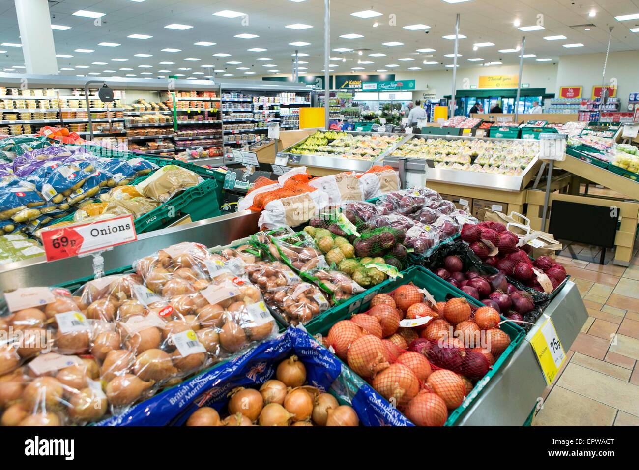interior of Morrisons supermarket in Reddish , Stockport . Stock Photo