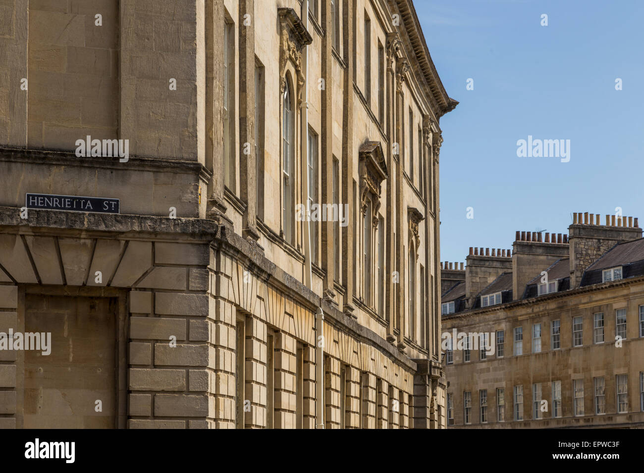 Road junction architecture of Henrietta Street and Great Pultney Street