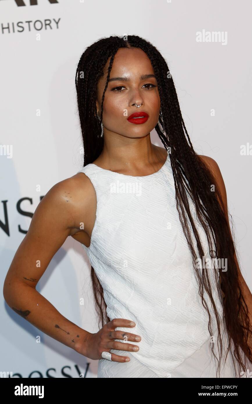 Actress Zoe Kravitz attends amfAR's 22nd Cinema Against Aids gala during the 68th Annual Cannes Filmfest at Hotel du Cap-Eden-Roc in Cap d'Antibes, France, on 21 May 2015. Photo: Hubert Boesl/dpa - NO WIRE SERVICE - Stock Photo