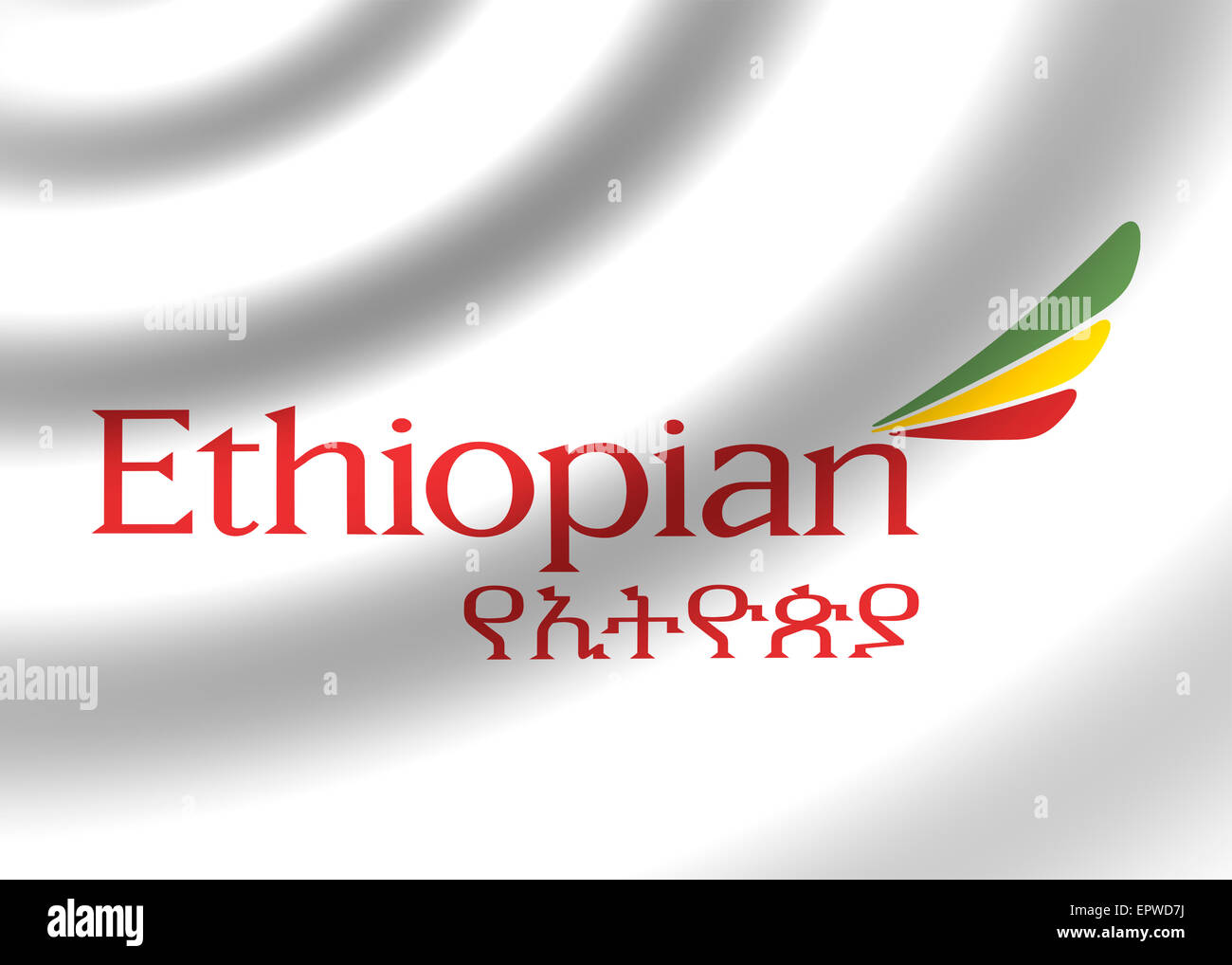 Ethiopian Airlines logo icon flag symbol emblem sign Stock Photo