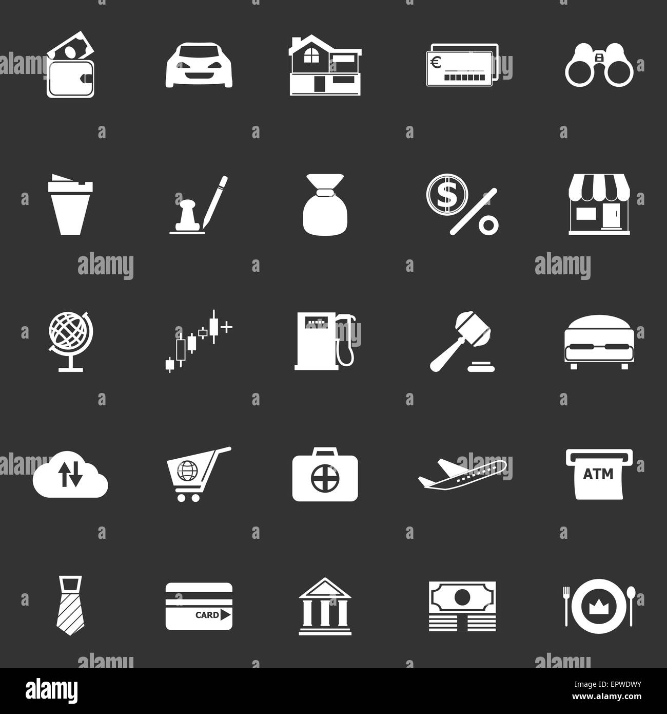 E wallet icons on gray background, stock vector Stock Vector Image ...