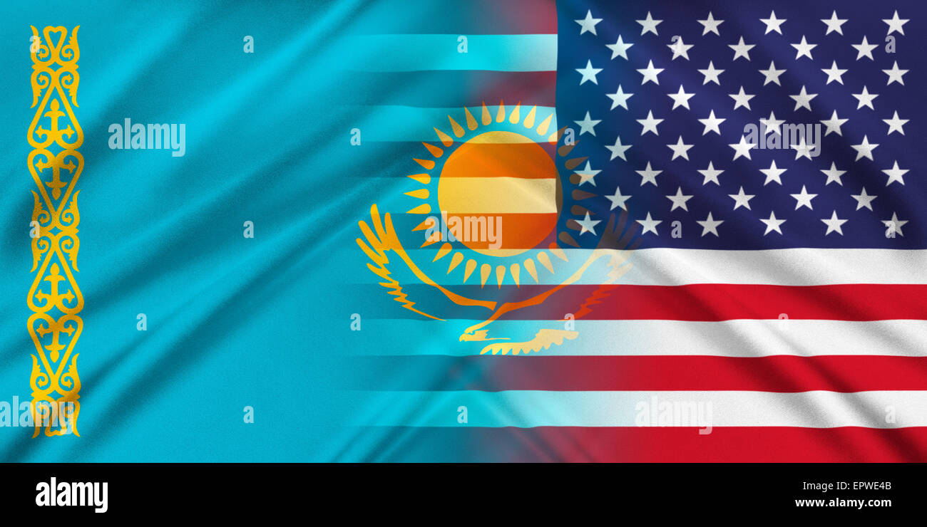 Usa and kazakhstan flag hi-res stock photography and images - Alamy