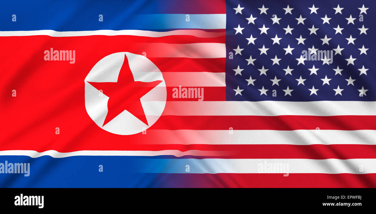 USA and Korea North Stock Photo