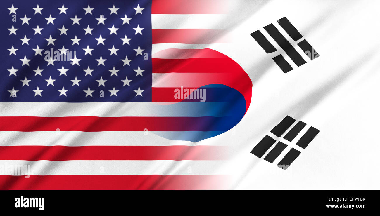 USA and Korea South. Stock Photo