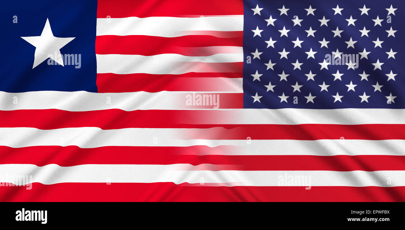 USA and Liberia Stock Photo