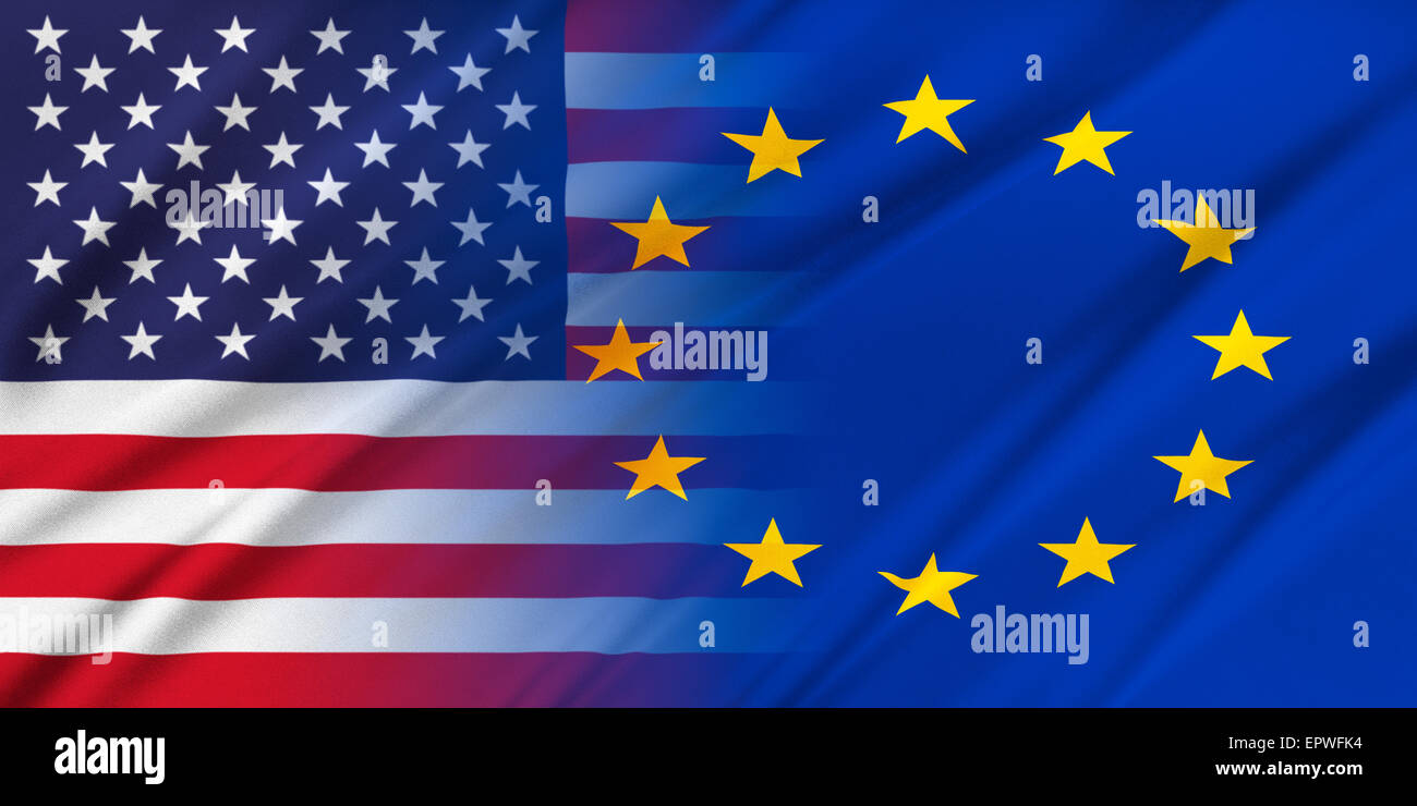 European Union and United States. Stock Photo