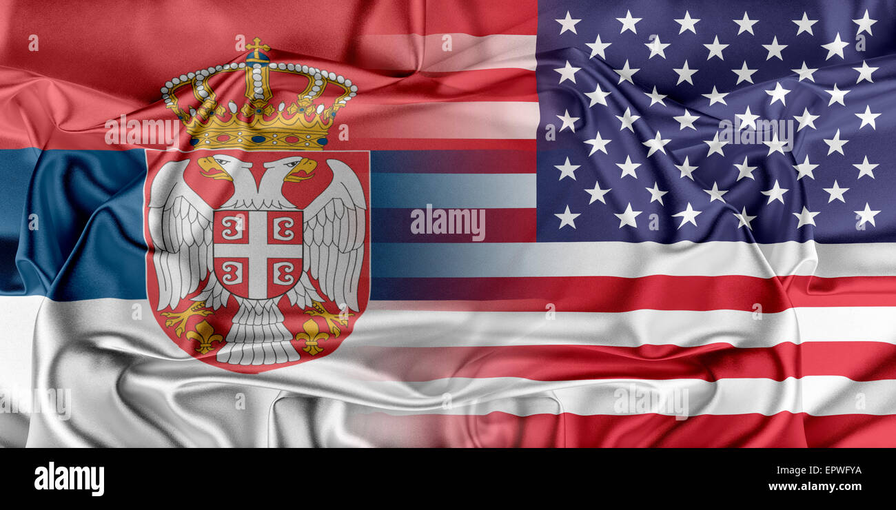 USA and Serbia. Stock Photo