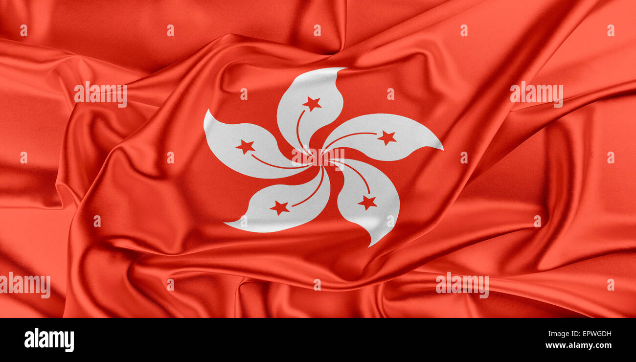 Flag of Hong Kong Stock Photo