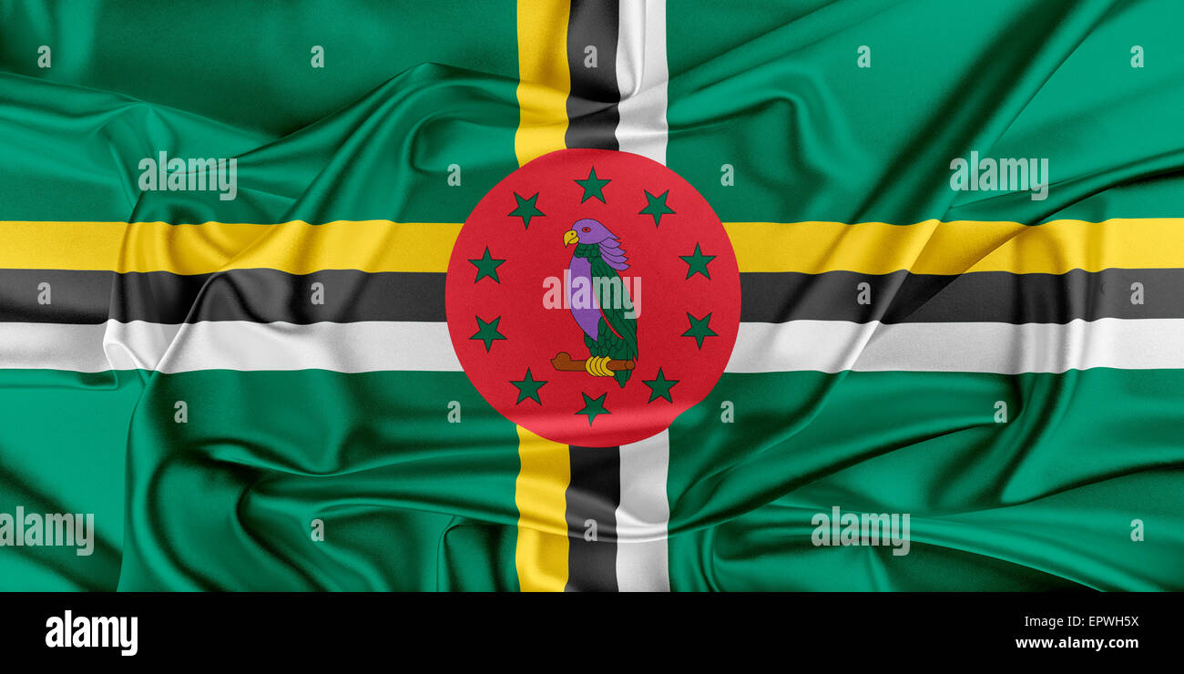 Flag of Dominica Stock Photo