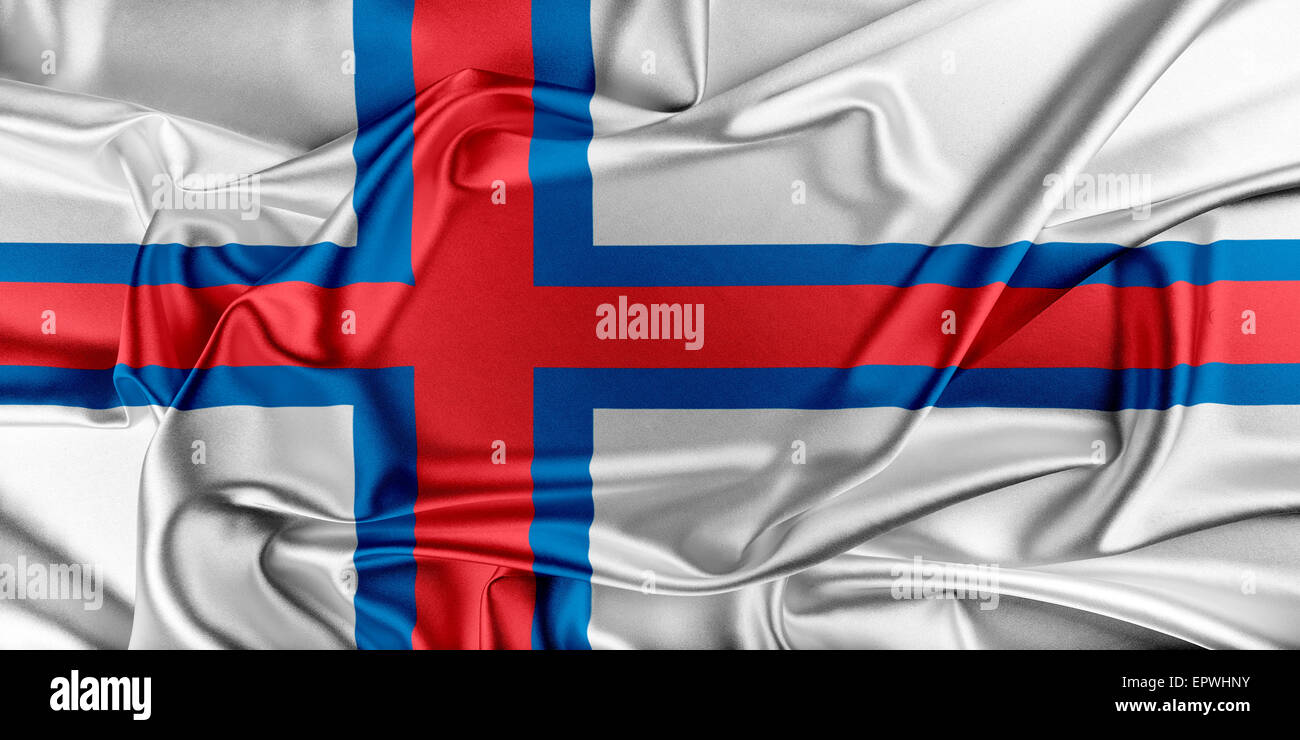Flag of Faroe Islands Stock Photo