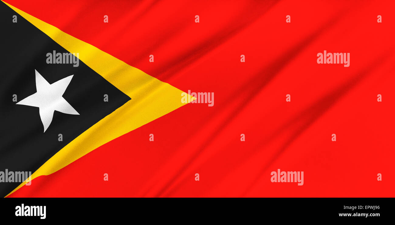 Flag of East Timor Stock Photo