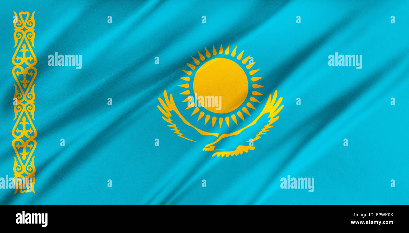 Flag of Kazakhstan Stock Photo - Alamy