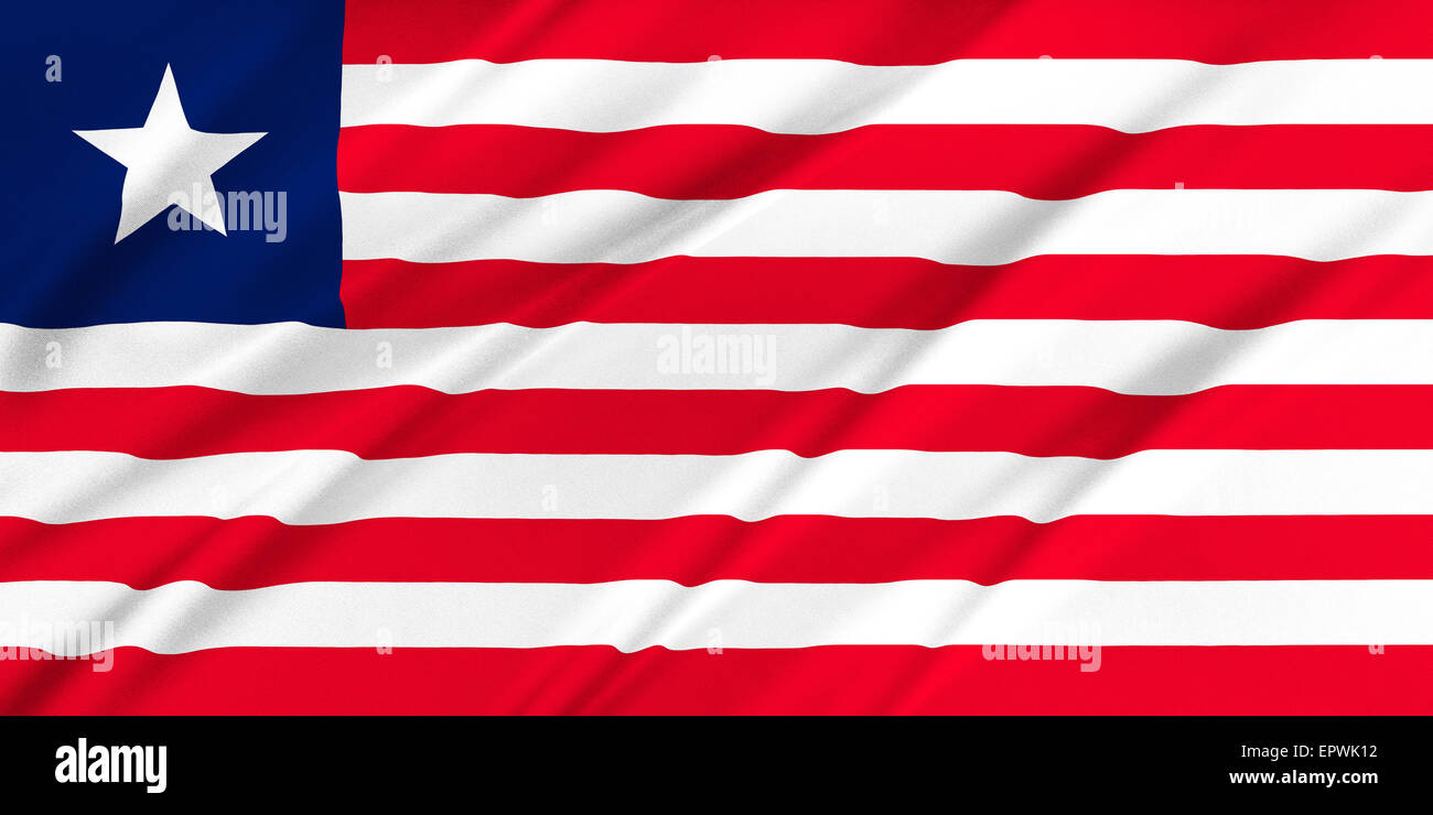 Flag of Liberia Stock Photo