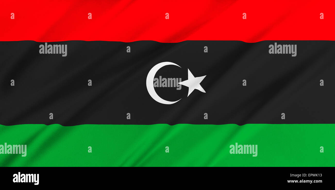 Flag of Libya Stock Photo