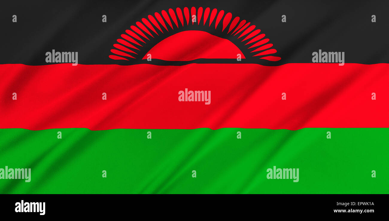 Flag of Malawi Stock Photo