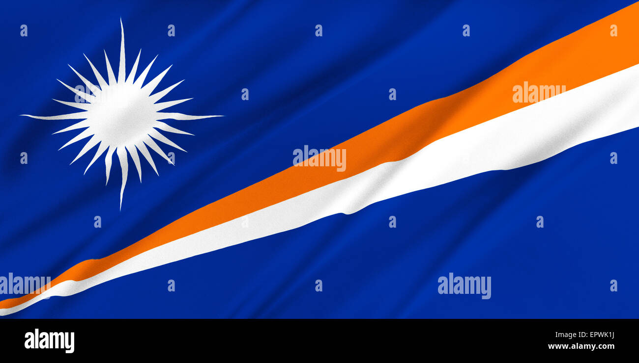 Flag of Marshall Islands Stock Photo
