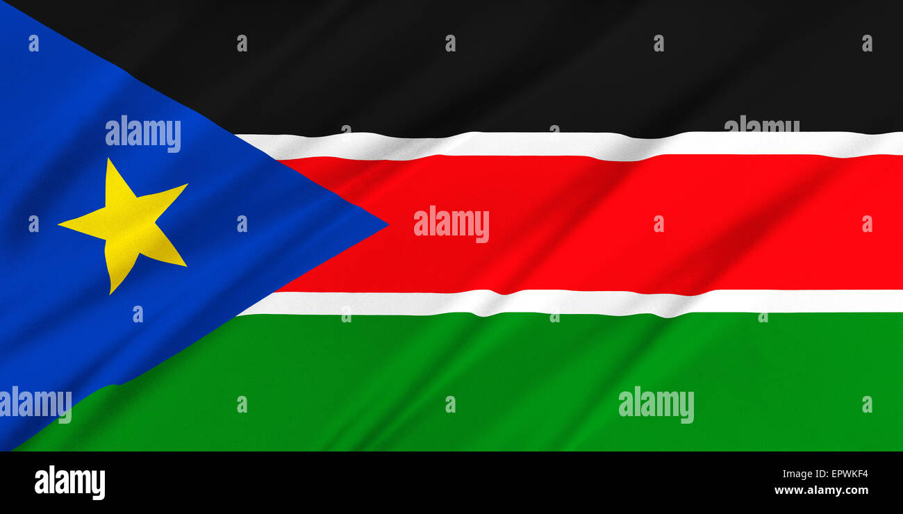 Flag of South Sudan Stock Photo