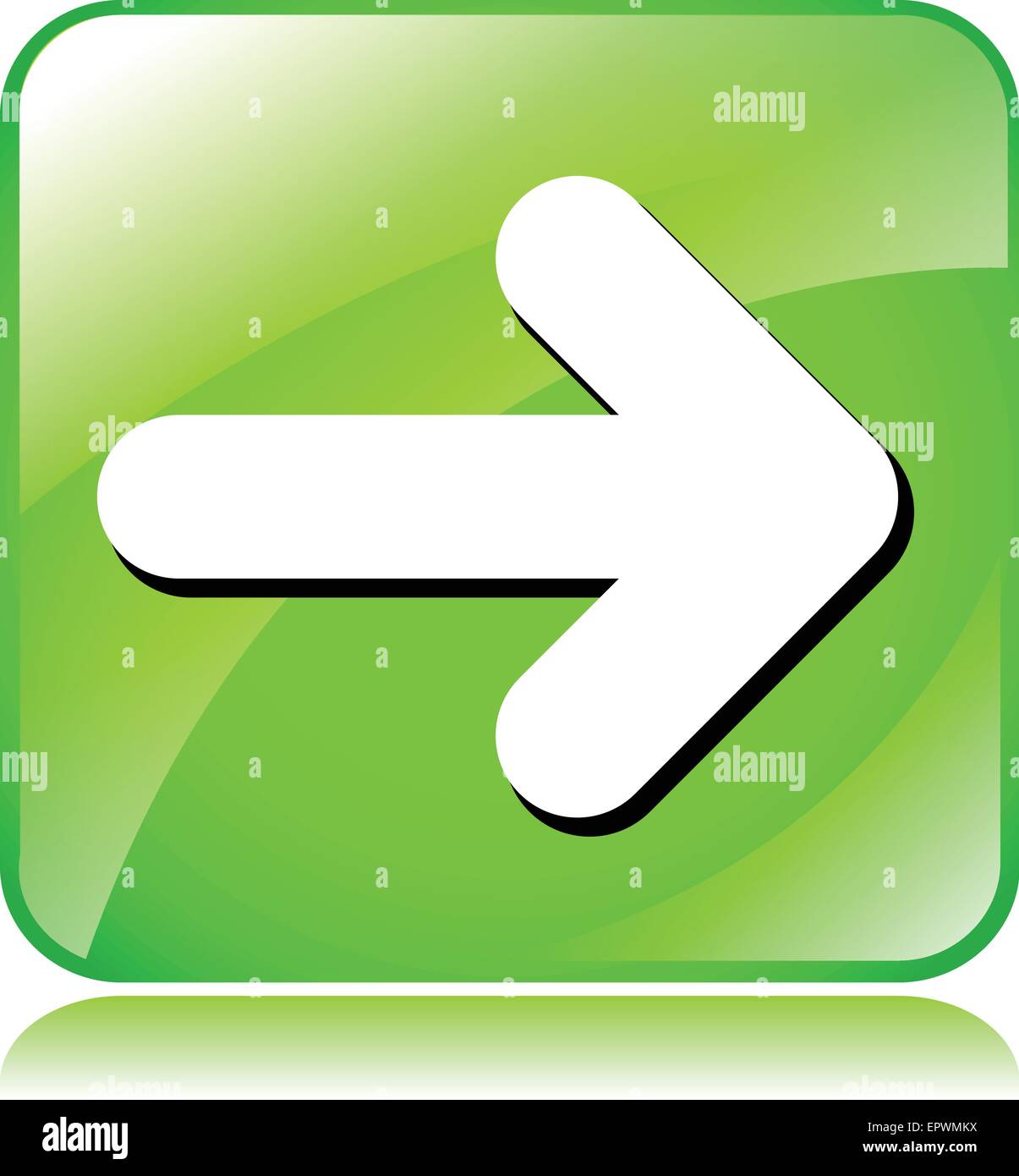 illustration of green arrow icon on white background Stock Vector Image ...