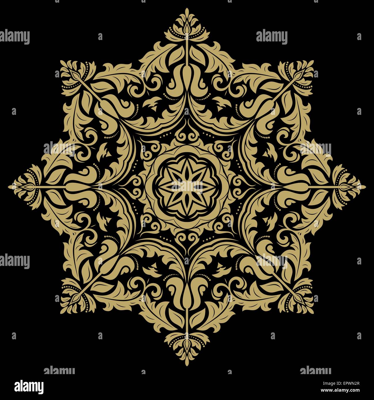 Damask Vector Orient Pattern Stock Vector Image & Art - Alamy