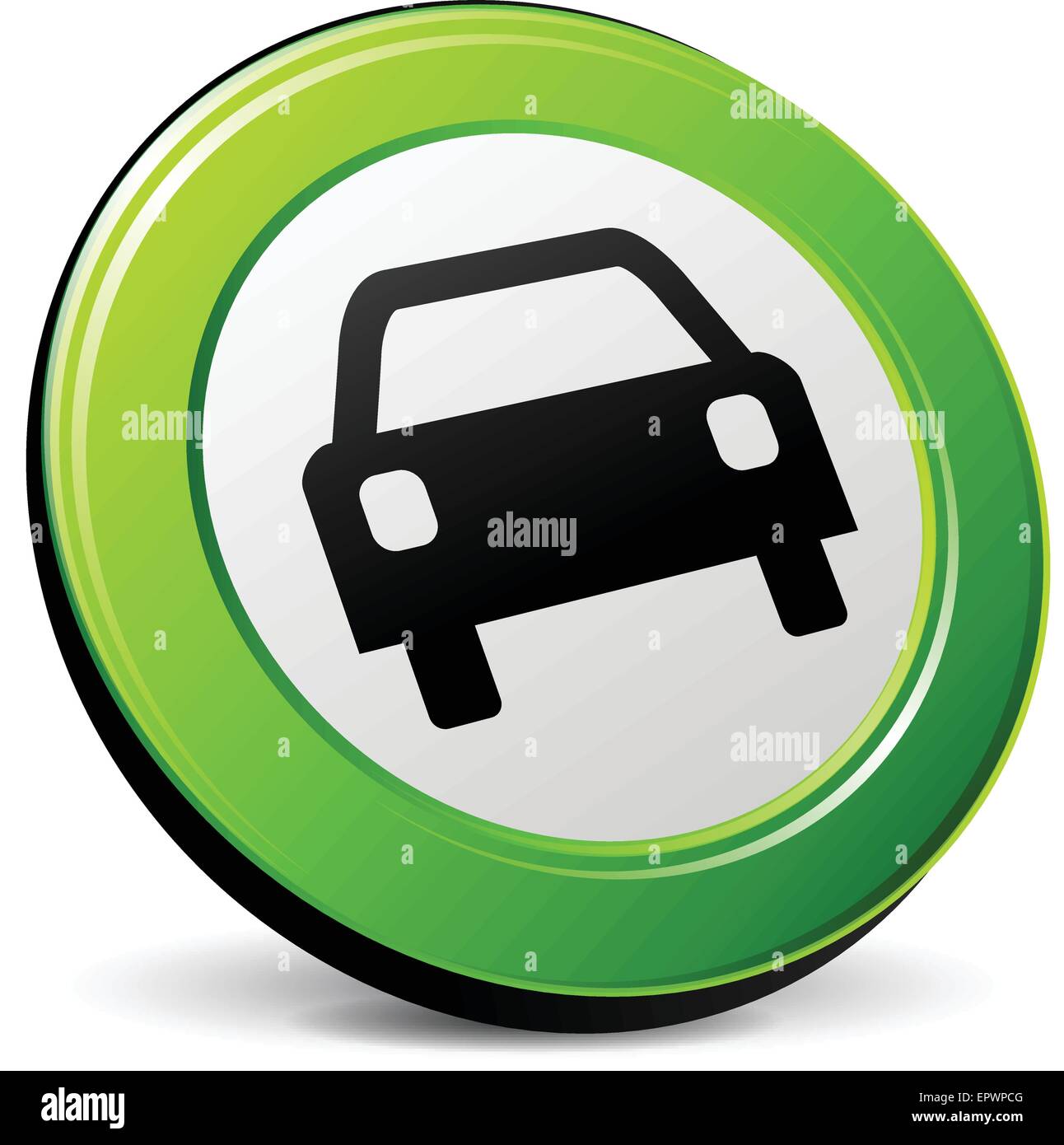 illustration of car 3d icon on white background Stock Vector Image ...