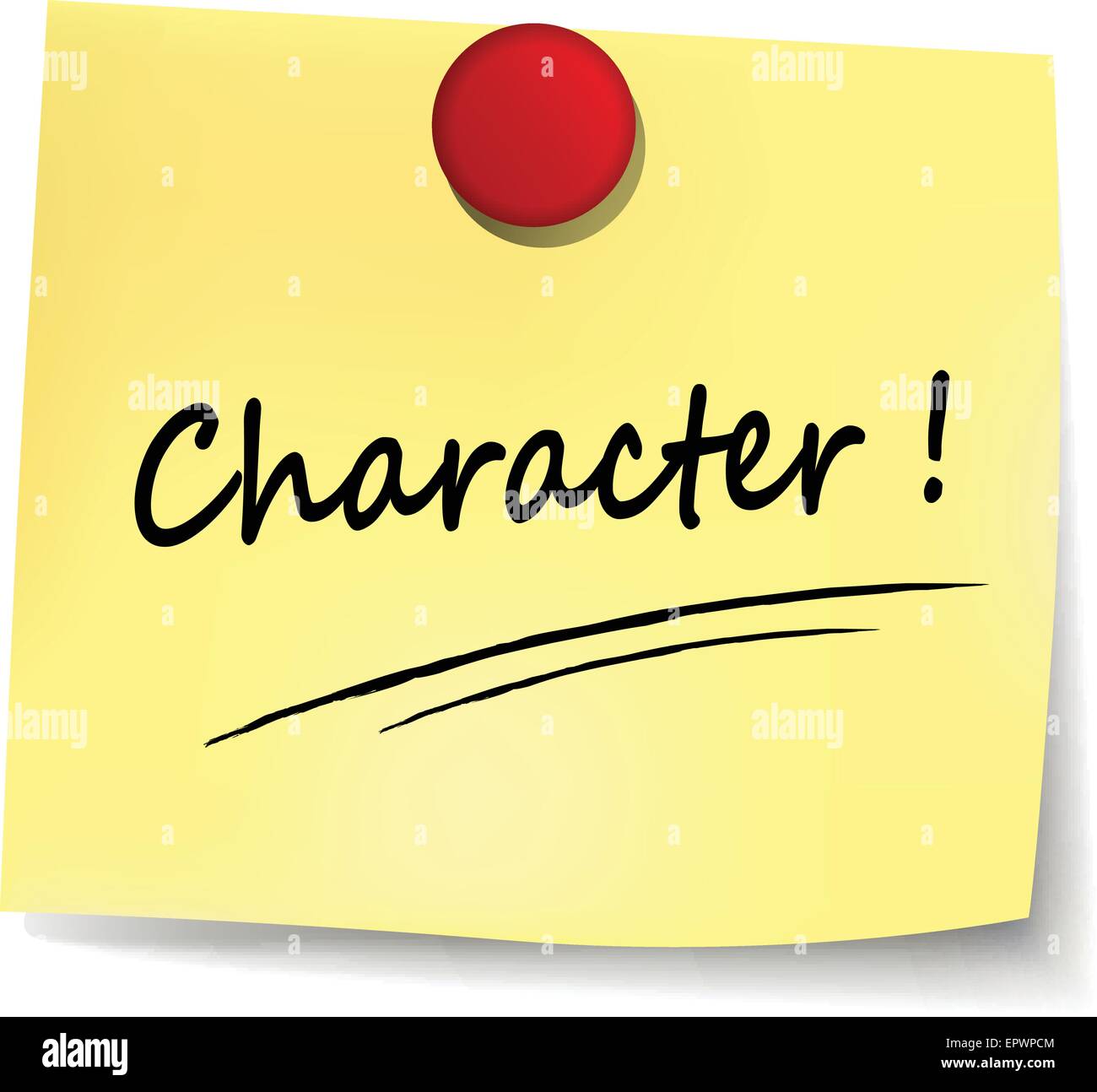 illustration of character note on white background Stock Vector