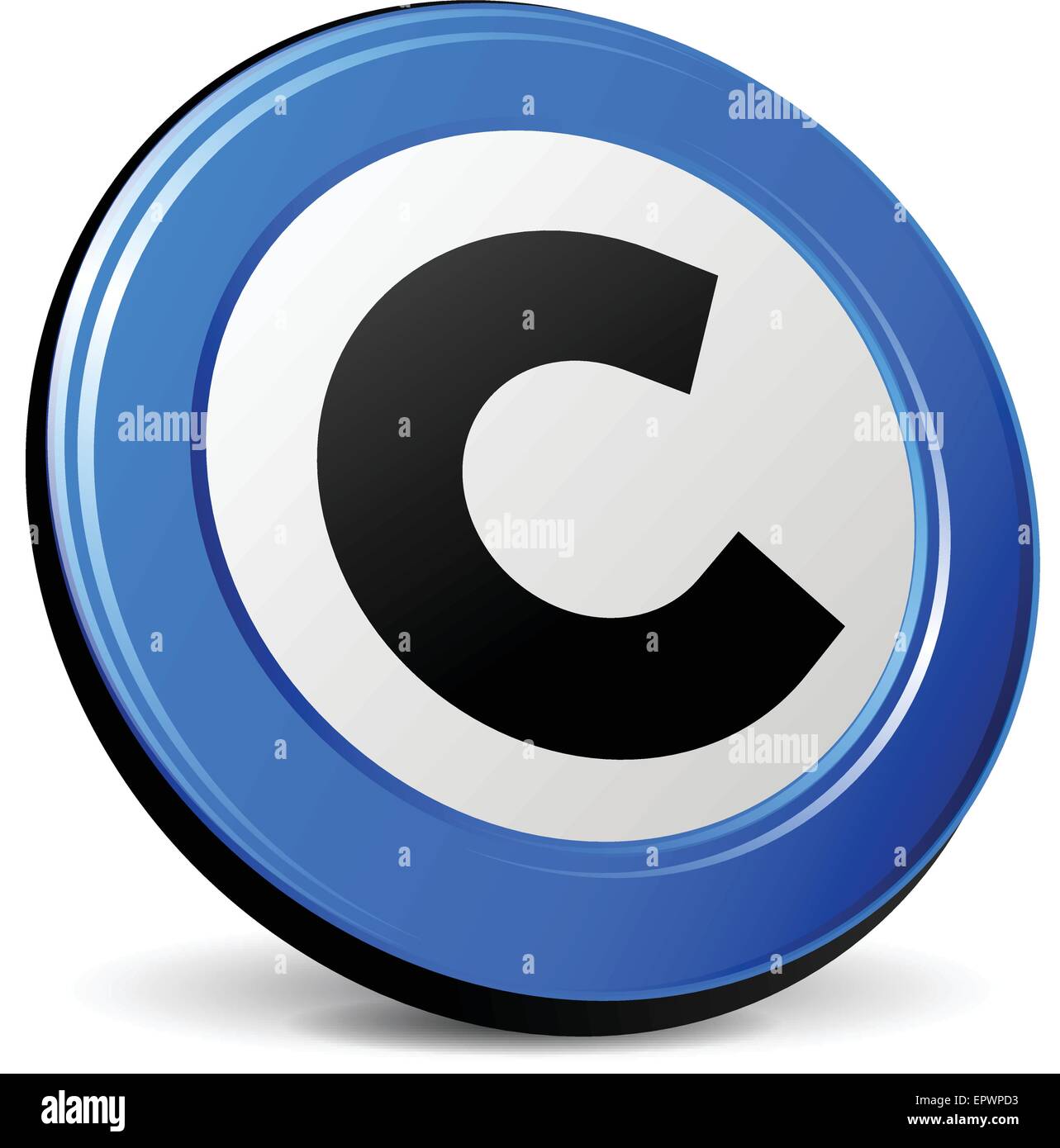 illustration of copyright blue design 3d icon Stock Vector Image & Art
