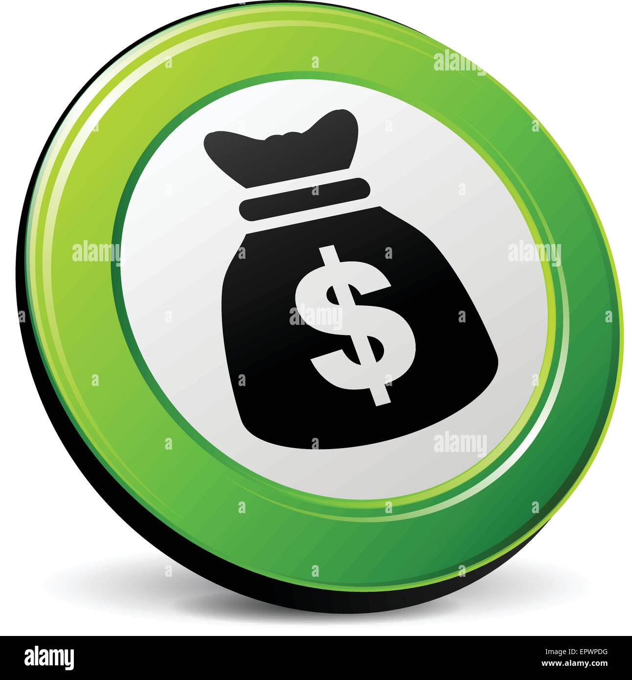 illustration of dollar 3d icon on white background Stock Vector