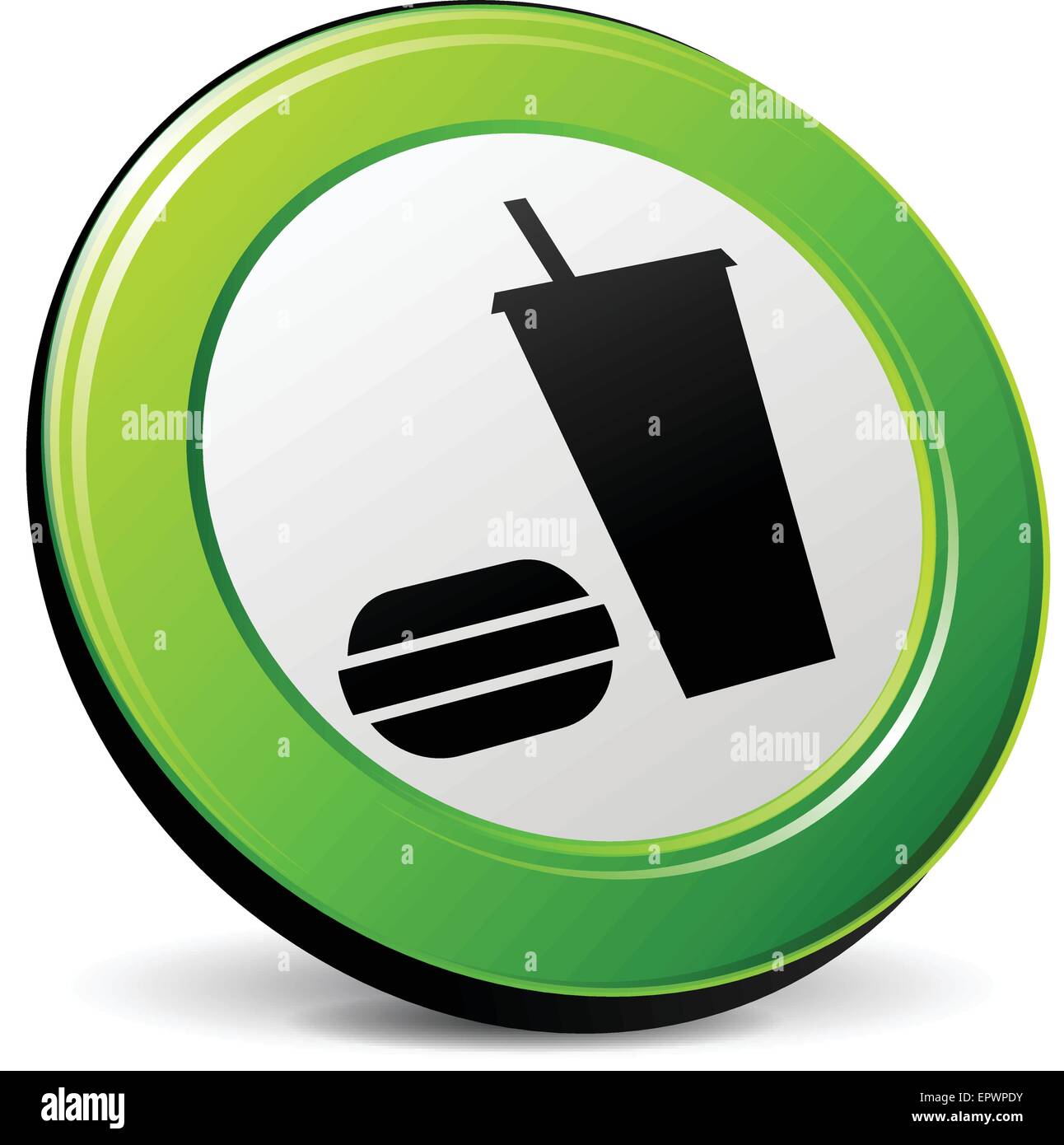illustration of food 3d icon on white background Stock Vector