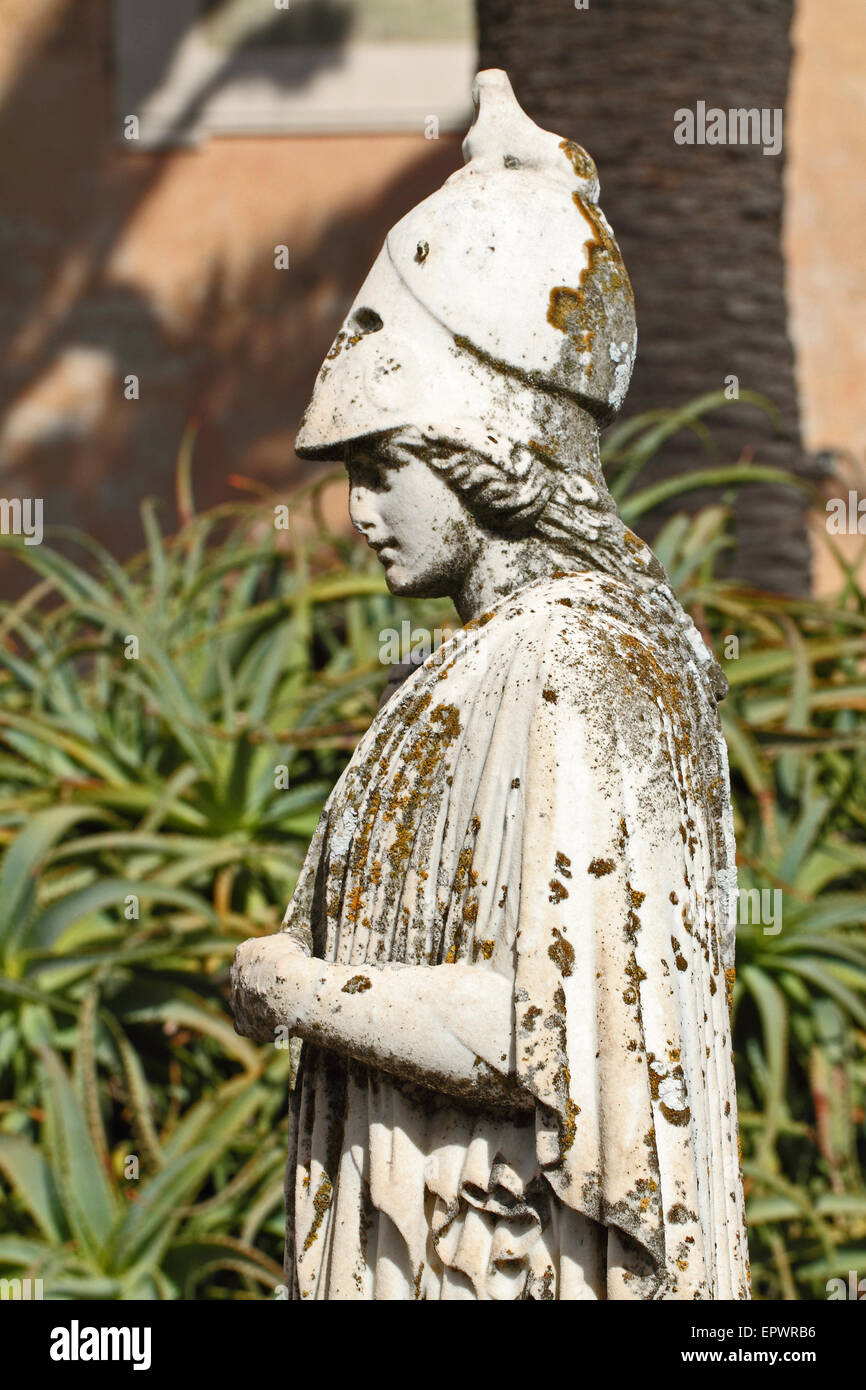 Statute of Minerva in the gardens of Villa dei Mulini, Napoleon's house ...