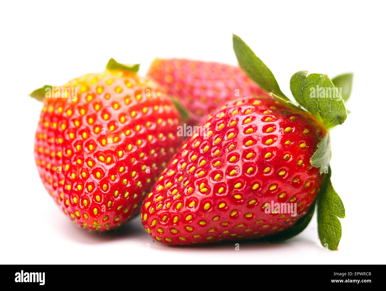 fresh strawberries isolated on white background Stock Photo - Alamy