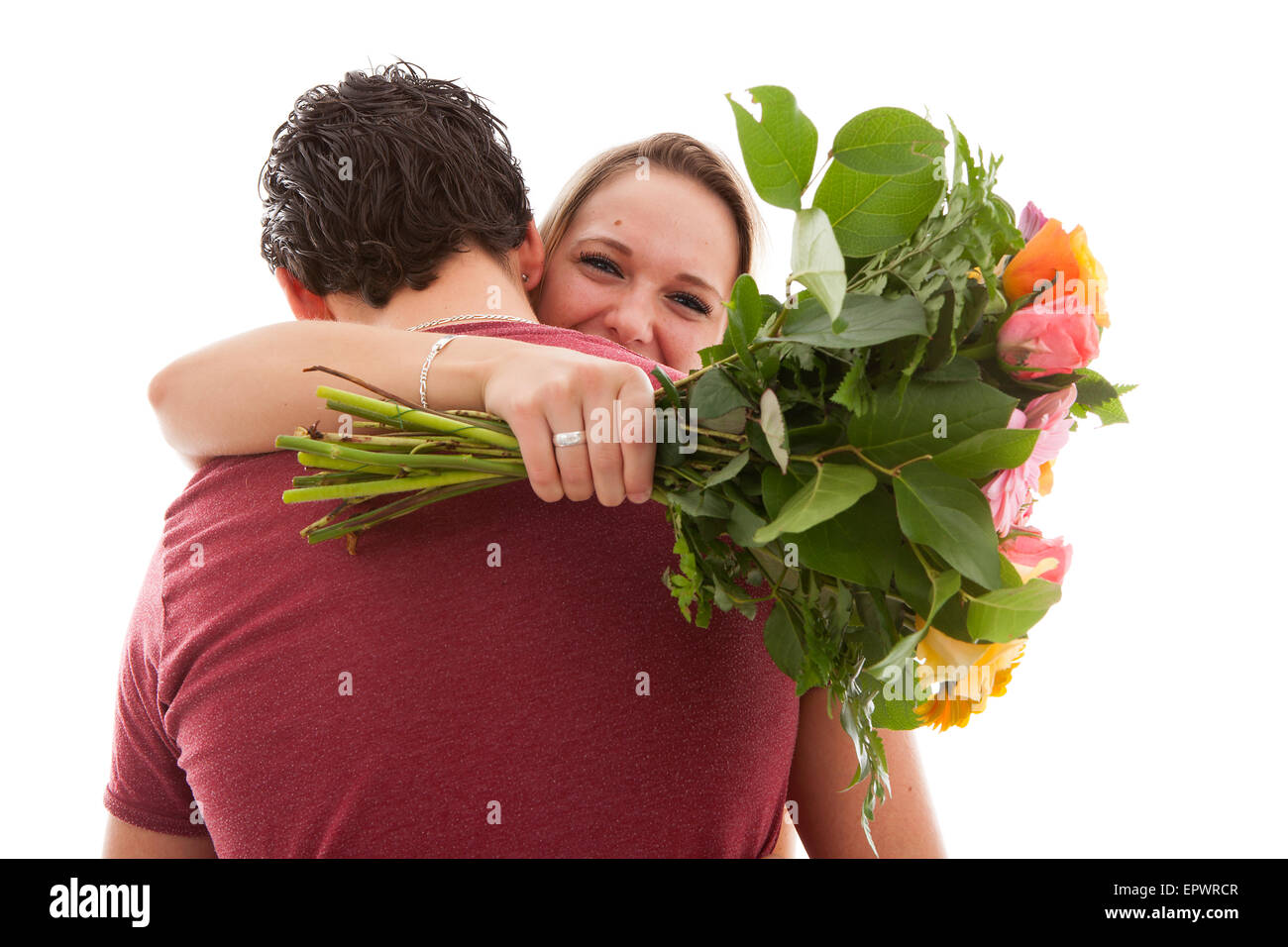 Girl giving flowers hires stock photography and images Alamy