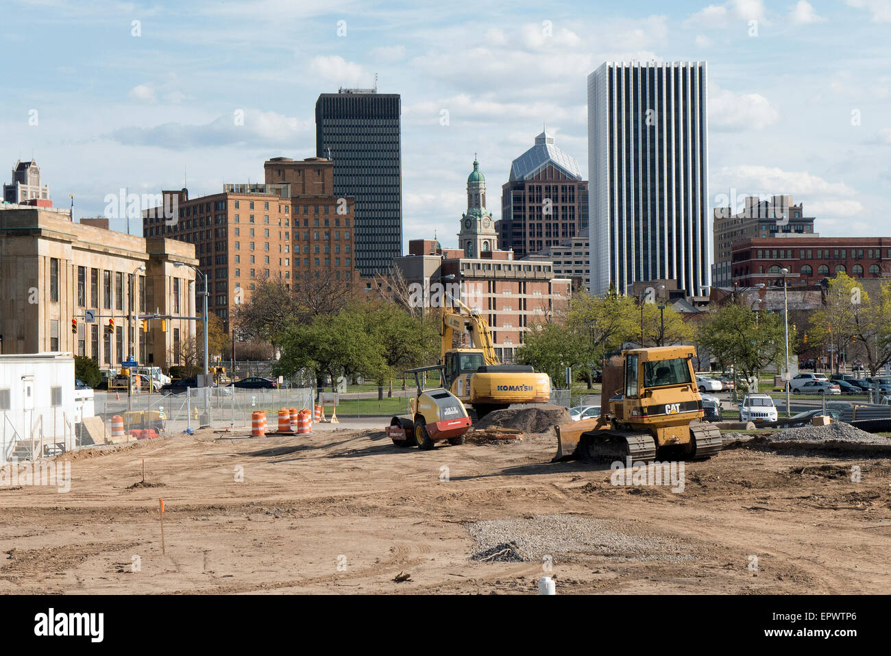 Urban renewal in downtown Rochester NY. Stock Photo