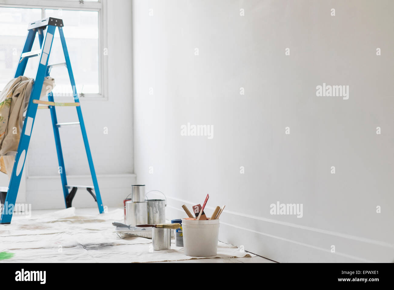Room painted white Stock Photo Alamy