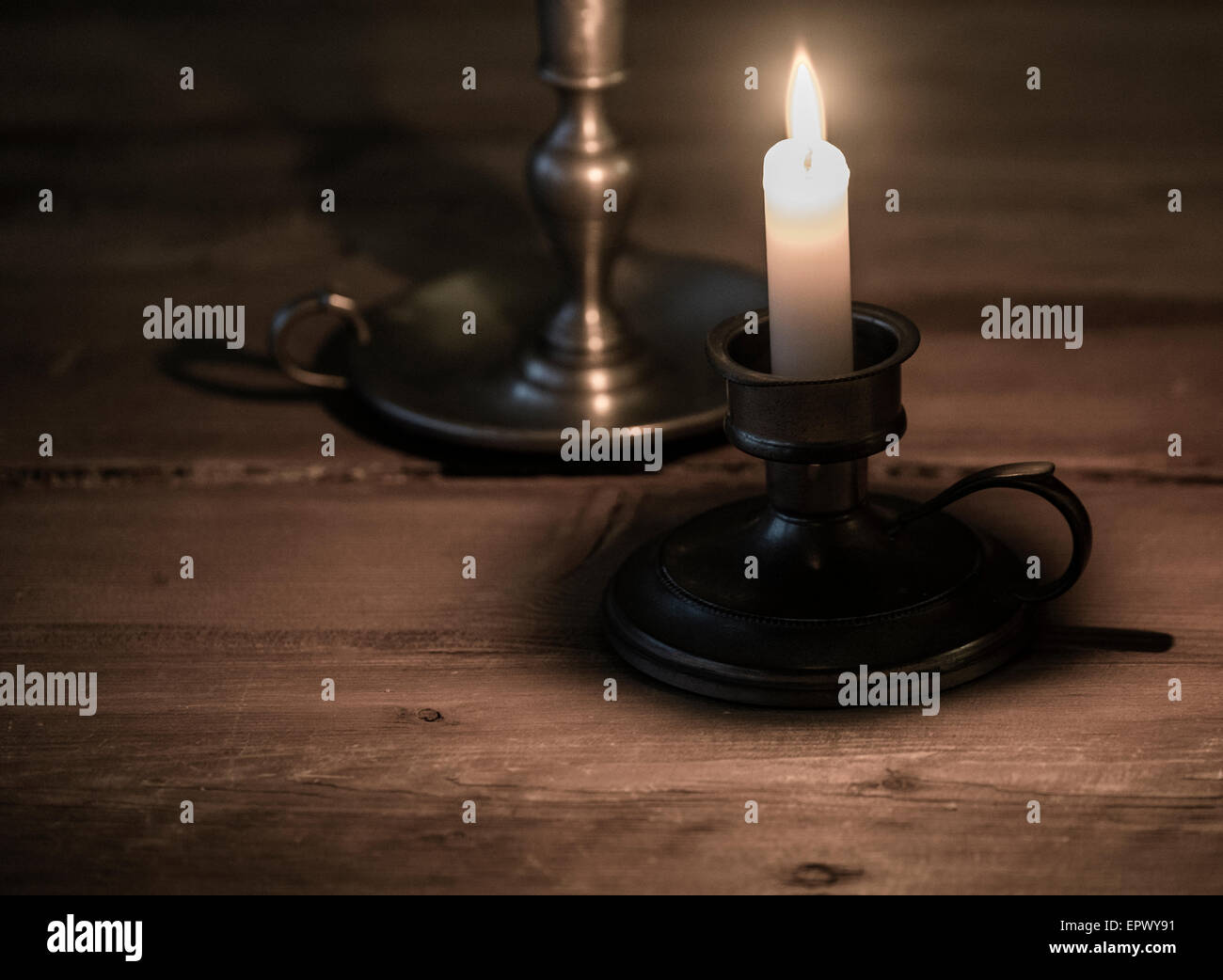 Antique candlestick holder Stock Photo Alamy