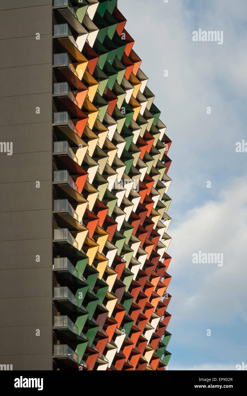 A'Beckett Tower detail, residential apartment building, Melbourne, Australia Stock Photo