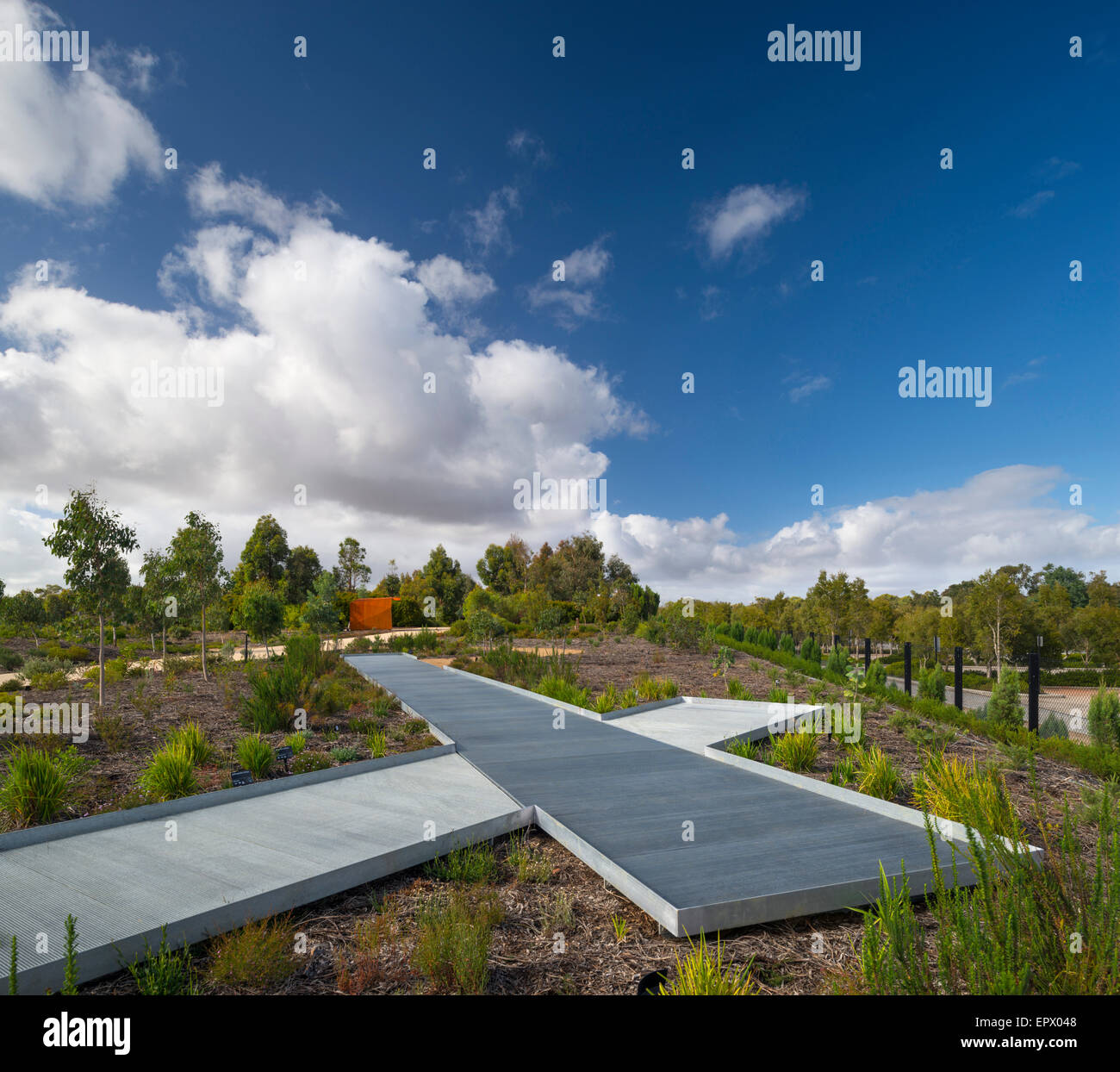 Boardwalks in the Royal Botanic Gardens, Cranbourne, Australia Stock Photo