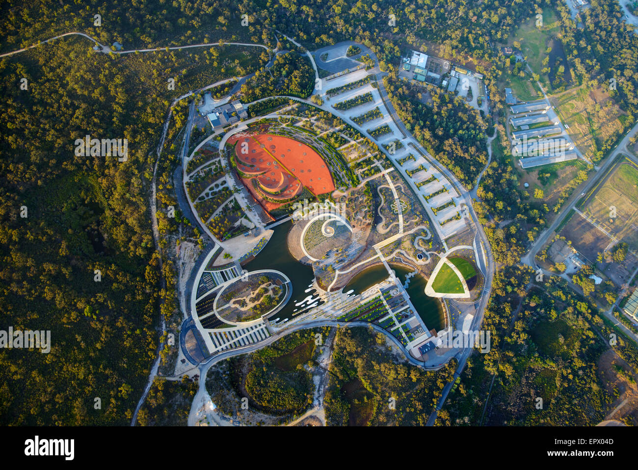 Aerial view of Royal Botanic Gardens, Cranbourne, Australia Stock Photo