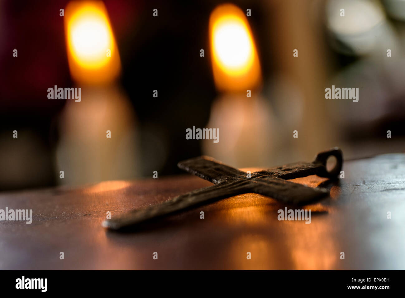 Antique bronze cross Stock Photo Alamy