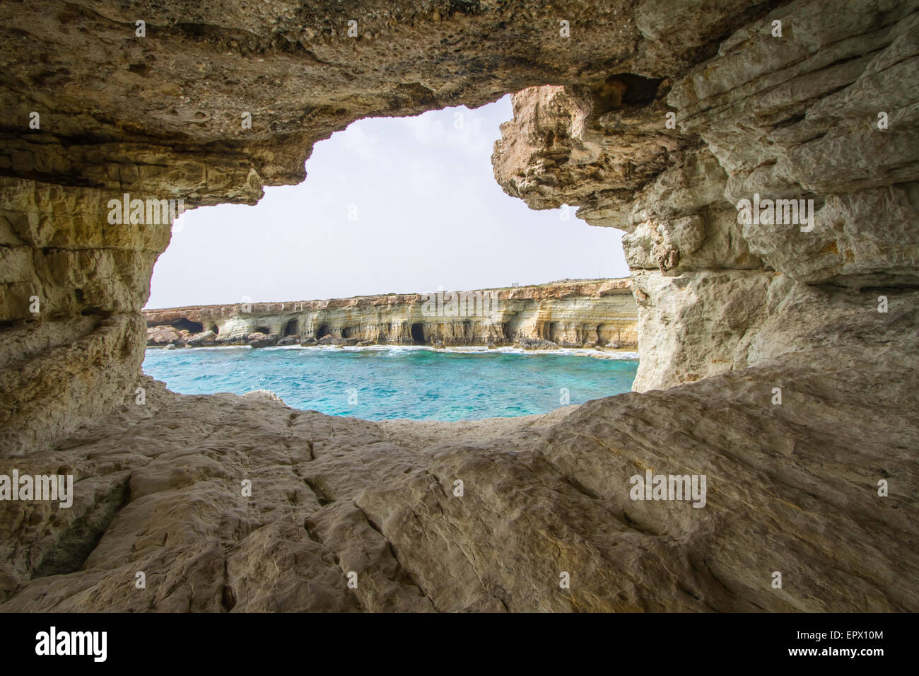 Sea Caves in Ayia Napa, Cyprus Stock Photo