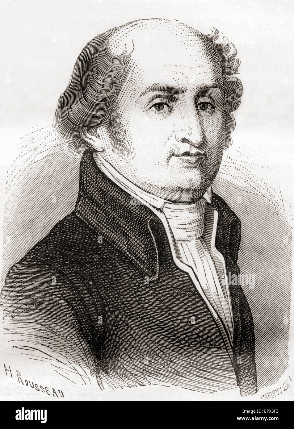 Gilbert Romme , 1750 – 1795.   French politician and mathematician who developed the French Republican Calendar aka French Revolutionary Calendar. Stock Photo