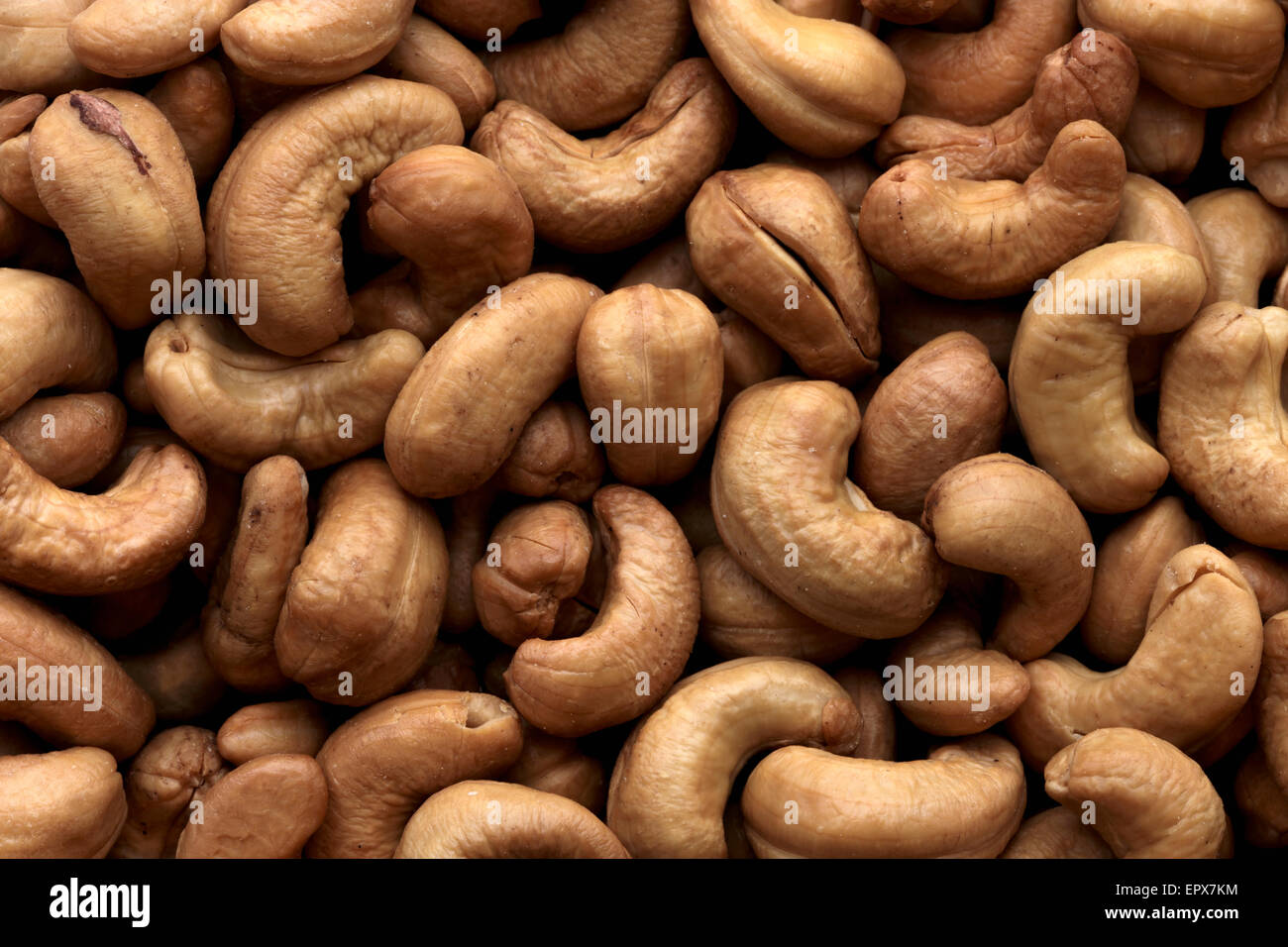 Whole roasted cashews Stock Photo Alamy